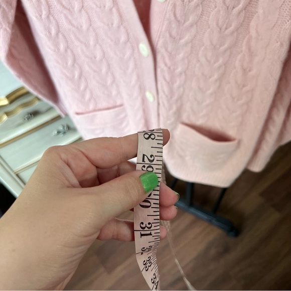 Pink Cable Knit Cardigan Petite Small - Picture 8 of 9